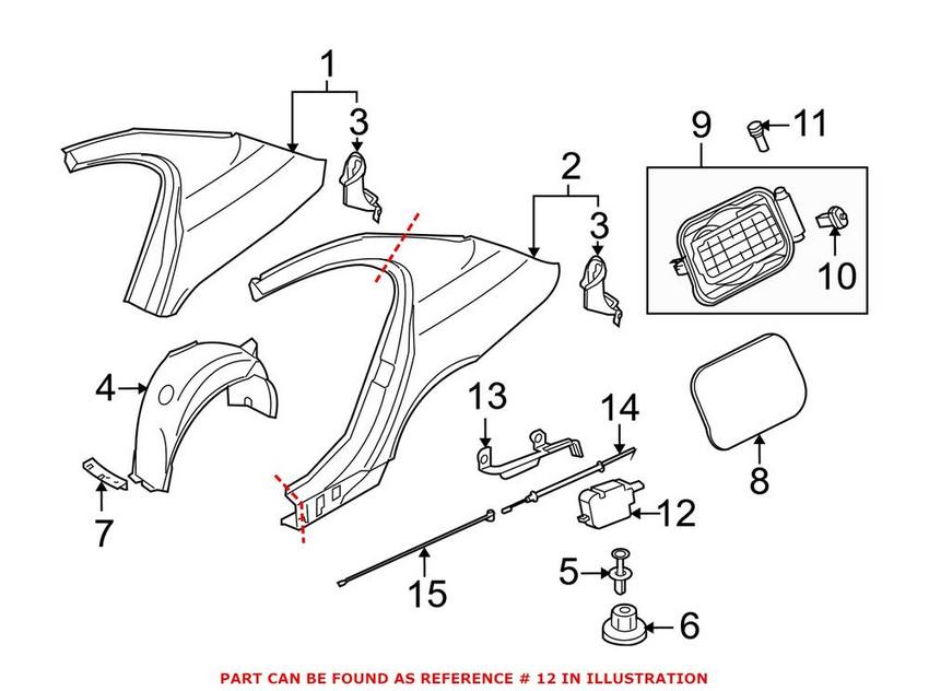 BMW Fuel Door Actuator 67116988089